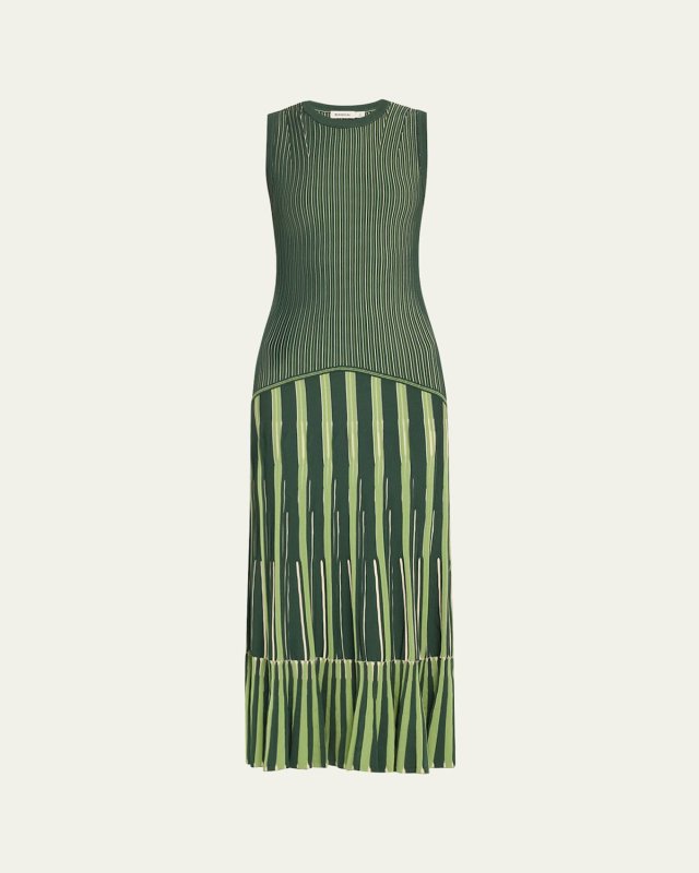 Zhane Stripe Sleeveless Maxi Dress